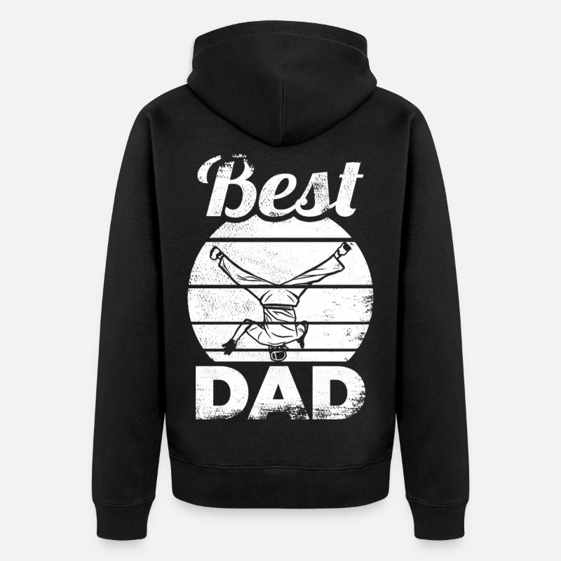 Breakdance Vater - Unisex Premium Bio Zip Hoodie - Schwarz