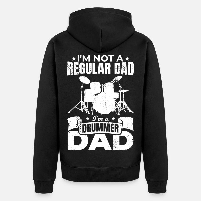 Je suis un père batteur - Veste à capuche bio Premium Unisexe - noir