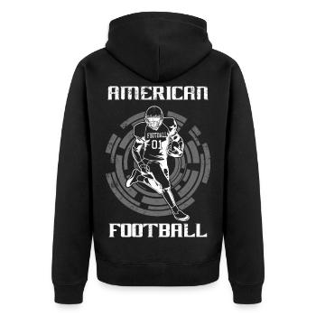 Conception de ballon de football - Veste à capuche bio Premium Unisexe - noir - Dos - Nico (187cm)