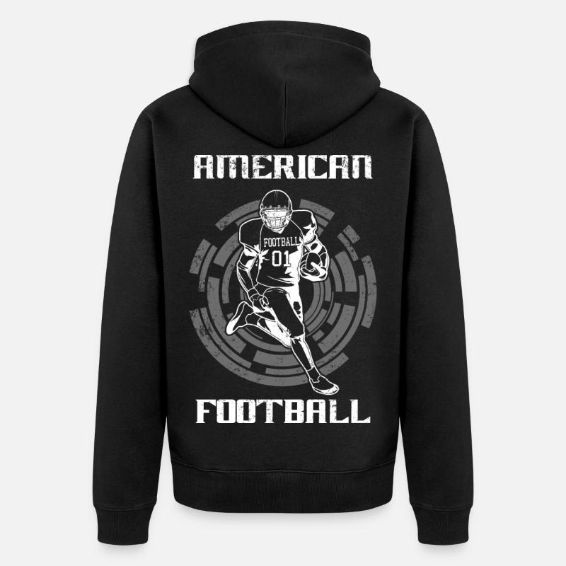 Conception de ballon de football - Veste à capuche bio Premium Unisexe - noir