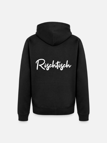 Rischtisch - Unisex Premium Bio Zip Hoodie - Schwarz