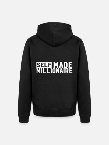 Millionaire - Unisex Premium Organic Zip Hoodie - black