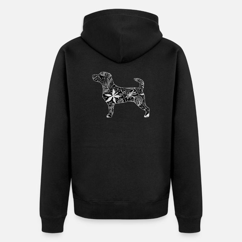 Blume JRT Glatt - Unisex Premium Bio Zip Hoodie - Schwarz