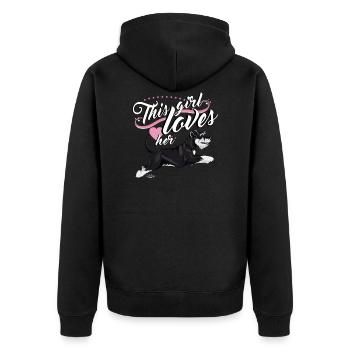 kappanagirl - Veste à capuche bio Premium Unisexe - noir - Dos - Nico (187cm)