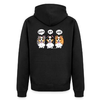 Shelties sont les meilleurs - Veste à capuche bio Premium Unisexe - noir - Dos - Nico (187cm)