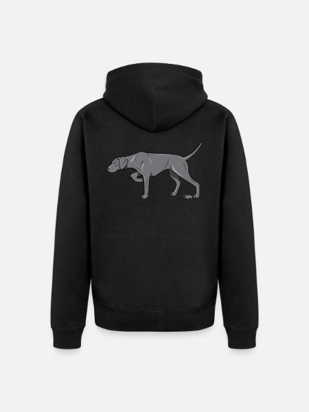 weimaraner - Veste à capuche bio Premium Unisexe - noir