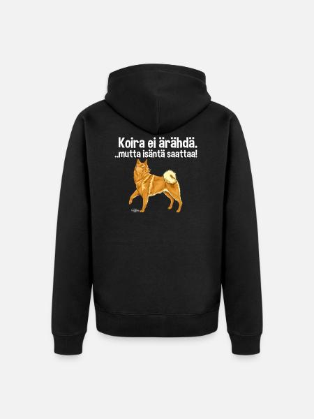 spkisanta - Premium unisex luomu-huppari vetoketjulla - musta