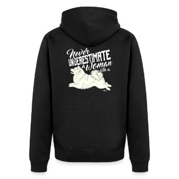 mittelunderestimate2 - Veste à capuche bio Premium Unisexe - noir - Dos - Nico (187cm)