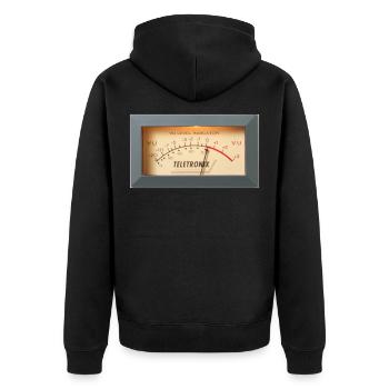 Amateurfunk Radio SWR-Meter - Unisex Premium Bio Zip Hoodie - Schwarz - Hinten - Nico (187cm)
