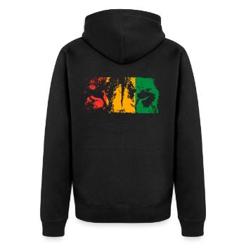 Africa Lion's Head Lion Animal Lion Maori King - Unisex Premium Organic Zip Hoodie - black - Back - Nico (187cm)