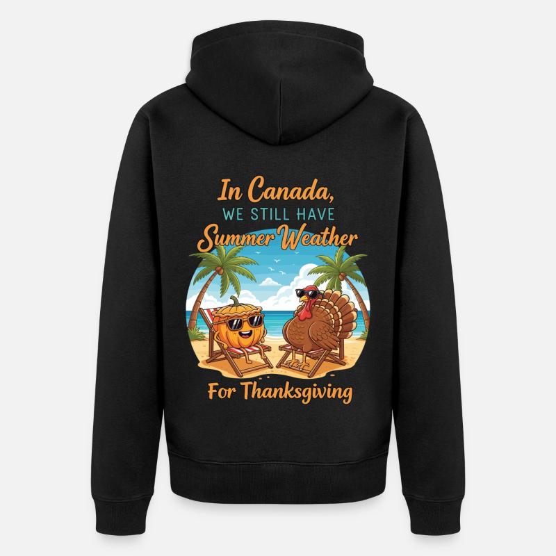 L’été au Canada - Veste à capuche bio Premium Unisexe - noir