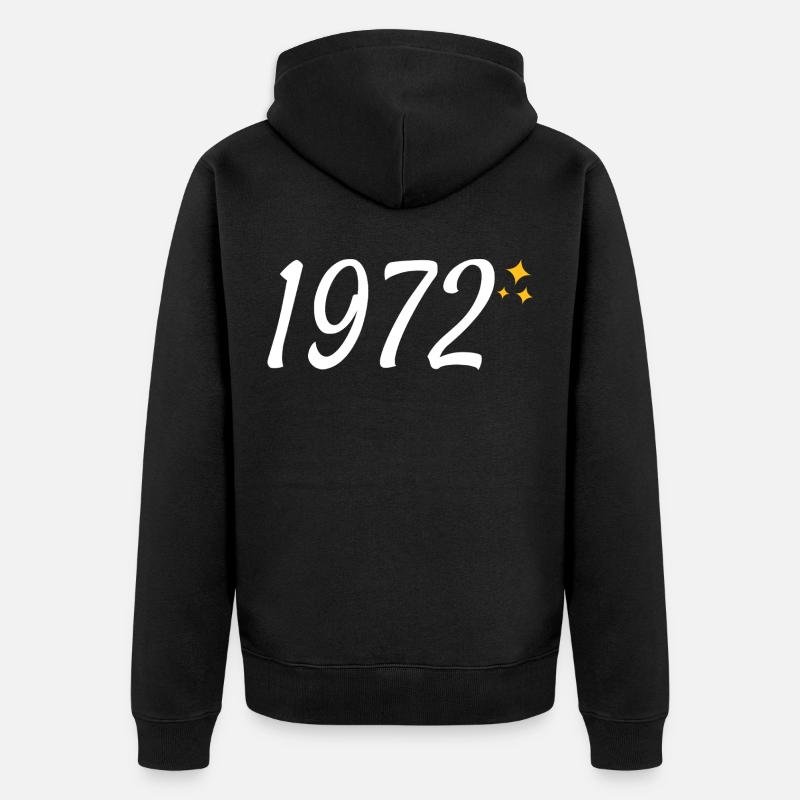 1972 - Unisex Premium Bio Zip Hoodie - Schwarz