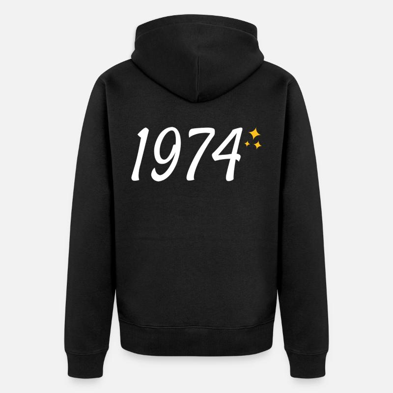 1974 - Veste à capuche bio Premium Unisexe - noir