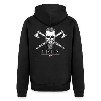 Viking - Skull Runen - Veste à capuche bio Premium Unisexe - noir - Dos - Nico (187cm)