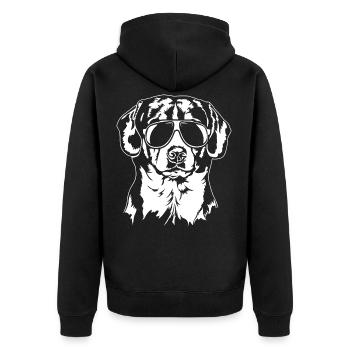 Entlebucher Chien de montagne Cool Portrait Wilsigns - Veste à capuche bio Premium Unisexe - noir - Dos - Nico (187cm)