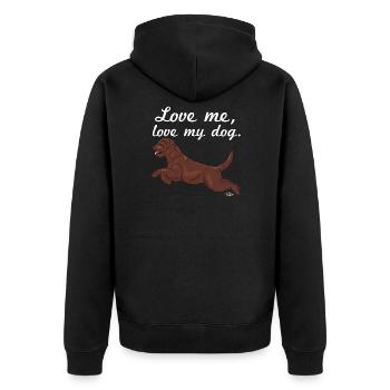 lagottolovemy - Veste à capuche bio Premium Unisexe - noir - Dos - Nico (187cm)