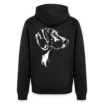 Treeing Walker Coonhound Silhouette Chiens Wilsigns - Veste à capuche bio Premium Unisexe - noir - Dos - Nico (187cm)