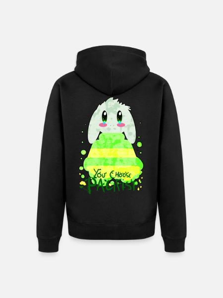 Sie wählen Pacifist - Unisex Premium Bio Zip Hoodie - Schwarz