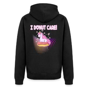 Je Donut licorne soins Donut - Veste à capuche bio Premium Unisexe - noir - Dos - Nico (187cm)