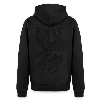 L’ascension du phénix - Veste à capuche bio Premium Unisexe - noir - Dos - Nico (187cm)
