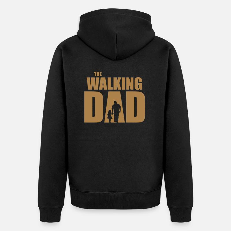 Le papa marche - Veste à capuche bio Premium Unisexe - noir
