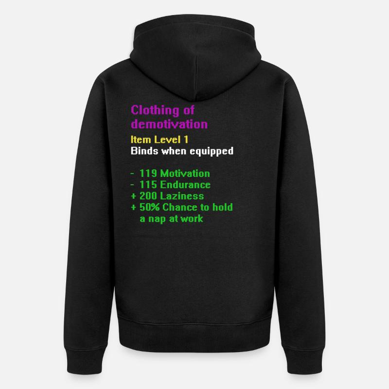 Vêtements de démotivation - Veste à capuche bio Premium Unisexe - noir