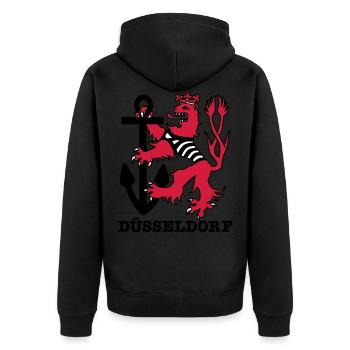 Düsseldorf Düsseldorf Düsseldorf Maritim Loewe - Veste à capuche bio Premium Unisexe - noir - Dos - Nico (187cm)
