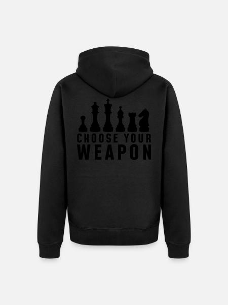 Chess Club - Unisex Premium Organic Zip Hoodie - black