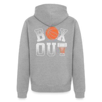 Défense de basket-ball - Veste à capuche bio Premium Unisexe - gris chiné - Dos - Nico (187cm)