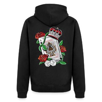 Ace of Spades T-shirt de jeu de poker Texas Holdem - Veste à capuche bio Premium Unisexe - noir - Dos - Nico (187cm)
