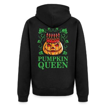 Reine citrouille petite fille princesse fête de l'halloween - Veste à capuche bio Premium Unisexe - noir - Dos - Nico (187cm)
