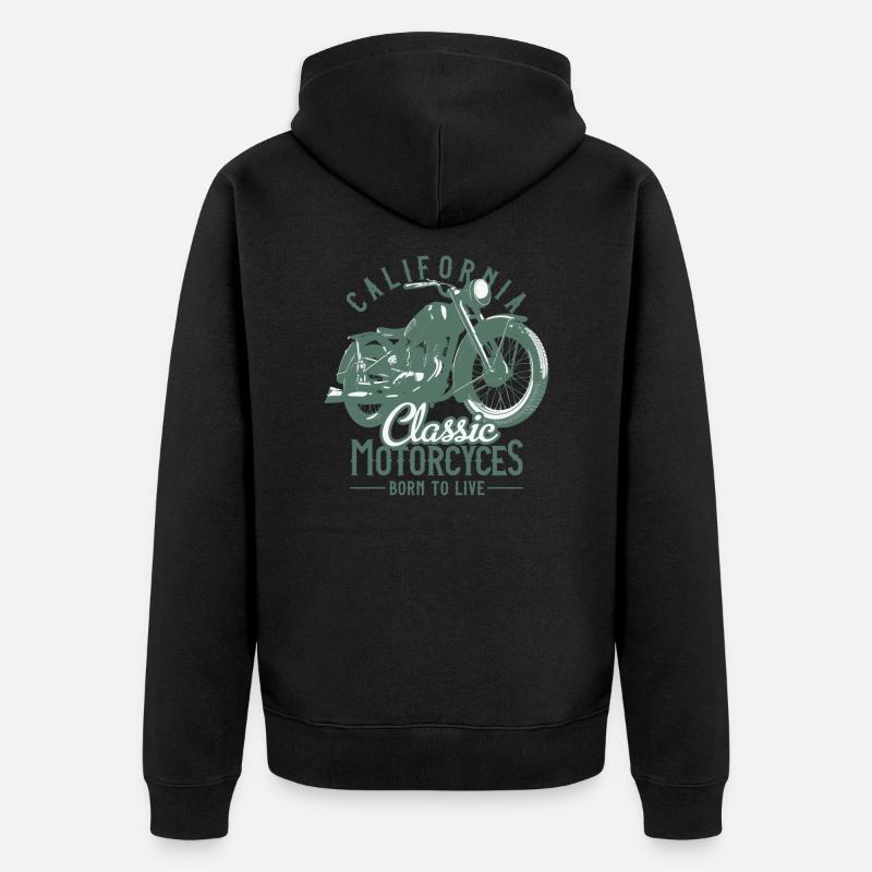 Chemise de moto - Veste à capuche bio Premium Unisexe - noir