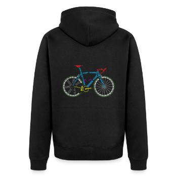Anatomie du vélo pour les amateurs de vélo et de cyclisme - Veste à capuche bio Premium Unisexe - noir - Dos - Nico (187cm)