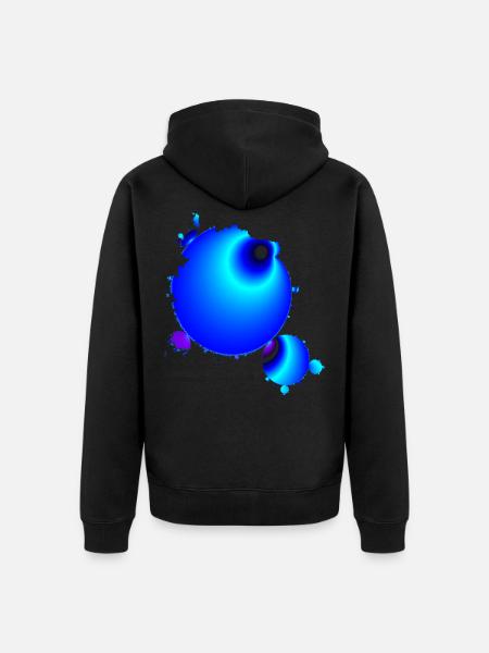 splash - conception fractale - Veste à capuche bio Premium Unisexe - noir