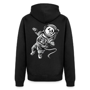 Panda d'astronaute dans l'espace Astropanda d'ours panda - Veste à capuche bio Premium Unisexe - noir - Dos - Nico (187cm)