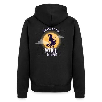 Déguisement d'enseignant par jour - Veste à capuche bio Premium Unisexe - noir - Dos - Nico (187cm)