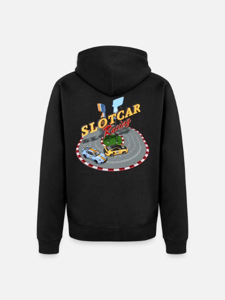 Slotcar Racing - Unisex Premium Bio Zip Hoodie - Schwarz