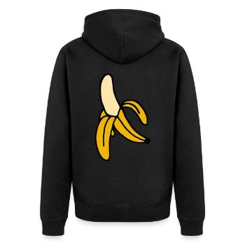 banane - Veste à capuche bio Premium Unisexe - noir - Dos - Nico (187cm)