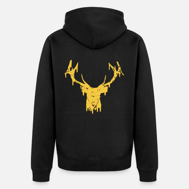 #superior: Deer - Unisex Premium Bio Zip Hoodie - Schwarz