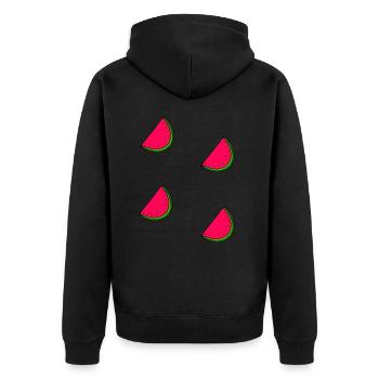 pastèques - Veste à capuche bio Premium Unisexe - noir - Dos - Nico (187cm)