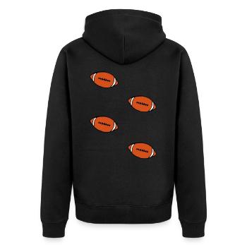 ballons de football - Veste à capuche bio Premium Unisexe - noir - Dos - Nico (187cm)