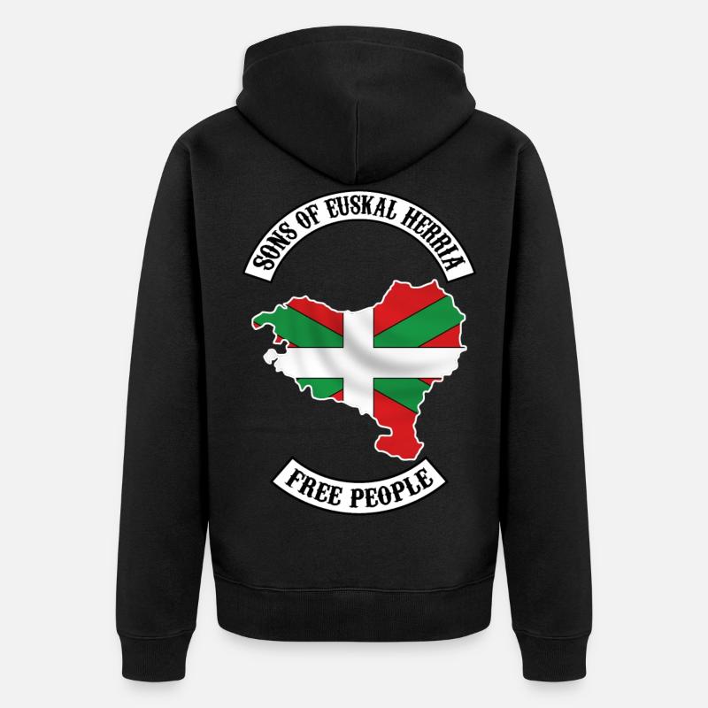 sons of euskal herria 6 - Veste à capuche bio Premium Unisexe - noir