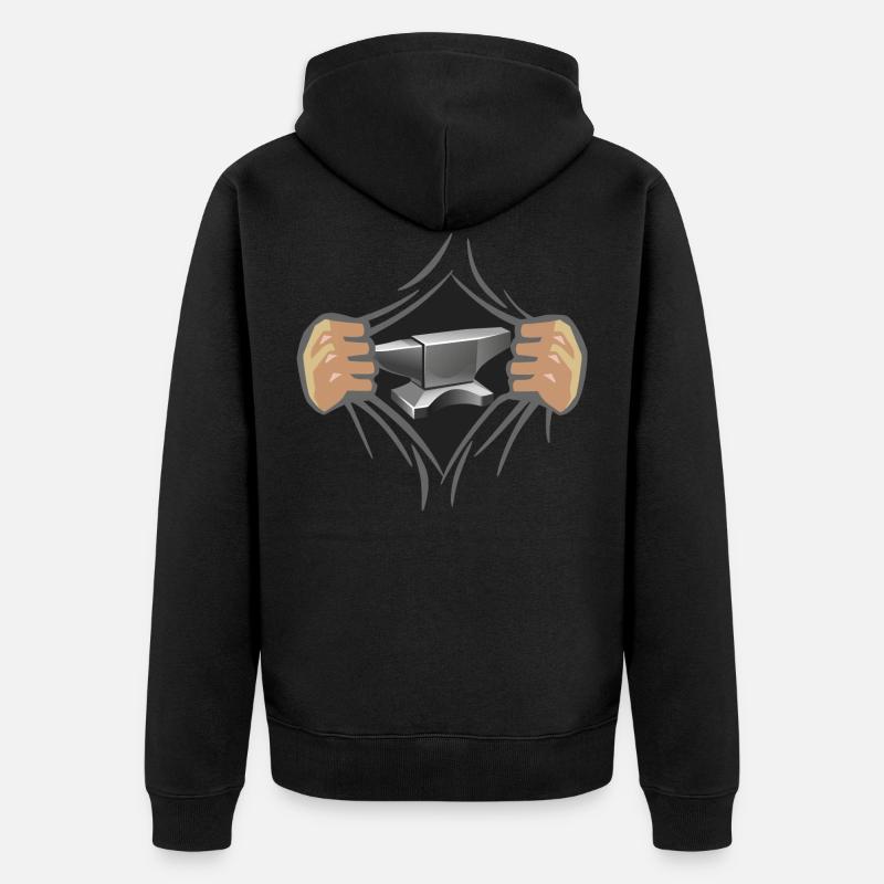 AufRiss (Amboss Edition) - Veste à capuche bio Premium Unisexe - noir