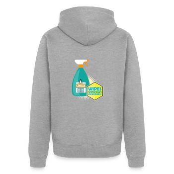 Funny Linux Penguin Tux Cleaner Gift Computer - Veste à capuche bio Premium Unisexe - gris chiné - Dos - Nico (187cm)