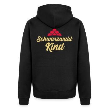 Black Forest Child - Unisex Premium Organic Zip Hoodie - black - Back - Nico (187cm)