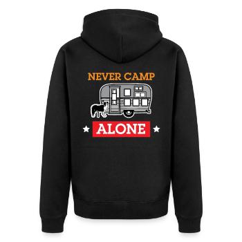 Border Collie Hunde Shirt Camping Caravane Camper - Veste à capuche bio Premium Unisexe - noir - Dos - Nico (187cm)