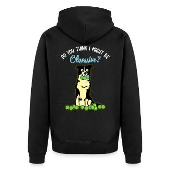 Border Collie Idée cadeau pour les propriétaires de chiens - Veste à capuche bio Premium Unisexe - noir - Dos - Nico (187cm)