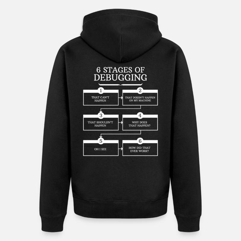 Debugging Programmierer Geschenk Programmieren - Unisex Premium Bio Zip Hoodie - Schwarz