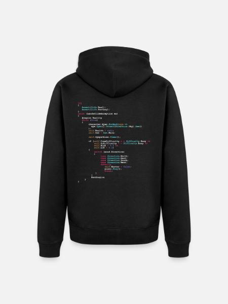 Coding Lustiger Code Spruch Geschenk Programmierer - Unisex Premium Bio Zip Hoodie - Schwarz