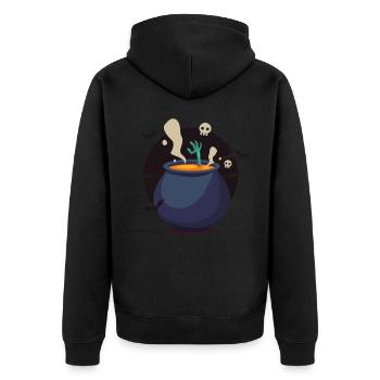 chaudron - Veste à capuche bio Premium Unisexe - noir - Dos - Nico (187cm)